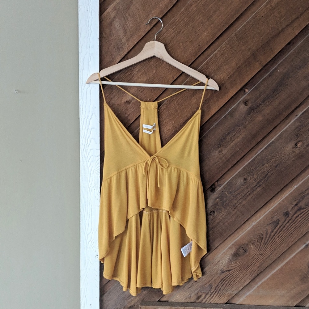 URBAN OUTFITTERS Mustard Yellow Alice Racer Tank - Picture 2 of 6